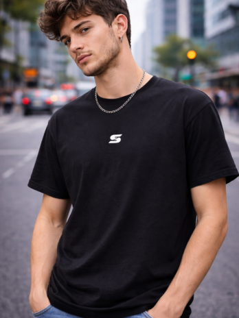 REMERA CAFE NEGRO